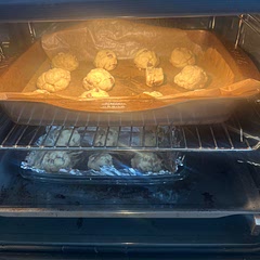 I didn’t have time to put them in the fridge, so I just rolled them up into little balls and put them in the oven for 175°C for 10-15 minutes turned out amazing also use chocolate chips