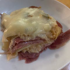Super easy and delicious! I think my modifications worked well: 8oz of cheese, a whole 14oz can of sauerkraut, and homemade Russian dressing that probably came out to 2/3 of a cup.