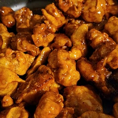 Too much orange and chicken needs to be cooked a little longer for more crispiness. Not bad aside from that, but not sure it is worth the effort to make again. 