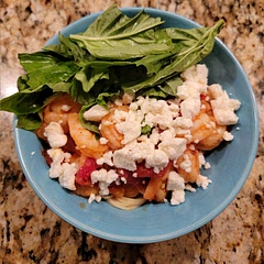 Quick and easy meal when you have no time or motivation. We put ours over angel hair pasta to make it more filling.