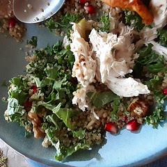 Ate with chicken. Left out feta
