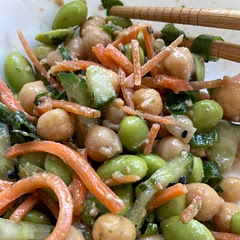 Made it with parsley, not cilantro and skipped the quinoa. Added chickpeas and furikake to the mix as well! An amazing, light but filling salad.