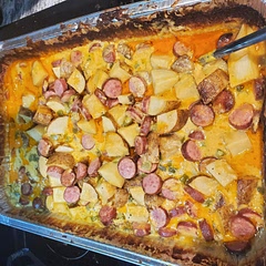 I made this but made it for 6 adults with healthy appetites it took longer than 45 minutes the potatoes weren't done after an hour and half 
