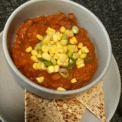 Really delicious and spicey 😍
Blending up a portion then adding it back in really improved the texture and brang it together well😋