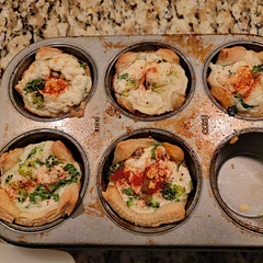 Used egg whites and sprinkled smoked paprika on top. Great recipe for a simple snack