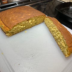 Put in 6 oz of hatch green chiles, and had to make buttermilk using Fairlife and white wine vinegar, but otherwise straight recipe. It was possibly the best cornbread I’ve ever had, and for sure the best I’ve ever made.