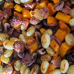 This was pretty good and I love a one pan meal. It wasn't that flavorful, I'd recommend more spices.