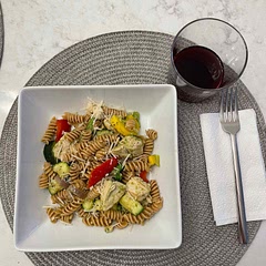 Put over whole wheat rotini.  Very tasty!