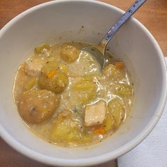 I altered this to account for time and what I had in hand. I used chicken breasts cause I had no thighs. I also used my Instapot. I added some better than bouillon chicken flavor to kick it up a notch. It was tasty!