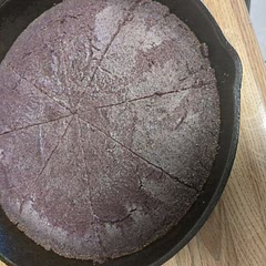 Used Blue Cornmeal instead of Yellow Cornmeal