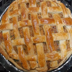Tried a lattice crust with it. 