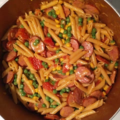 I added frozen peas and corn for some color. Definitely gonna cook this again.