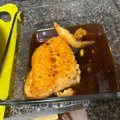 First time searing a salmon and it was PERFECT. the sauce was amazing, I added maple syrup.

Served with roasted Brussels sprouts!
