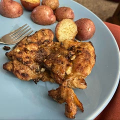 This chicken? Absolutely phenomenal. Especially the little burnt crispy garlic bits, by far my favorite part and these will DEFINITELY be made again