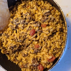 I was a little skeptical at first, but it turned out very delicious! I made a few alterations. I used less tomatoes than what was recommended because my husband has gastritis. I also used queso quesadilla cheese. 