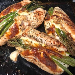 Threw it into my Ninja Foodie on Air Roast at 400 for 20 minutes. A little dry but to be expected using chicken breasts.