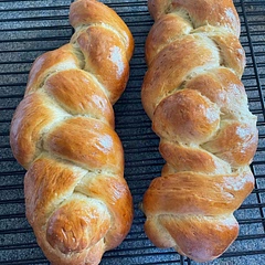 Found you on TikTok and had to try this! Super east. My family loved it and we’ll make it often. Hopefully my braiding skills improve,