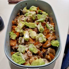 Yummy! Egg wouldn't have travelled well but will be trying out at home. Used sweet chilli instead of hot sauce.