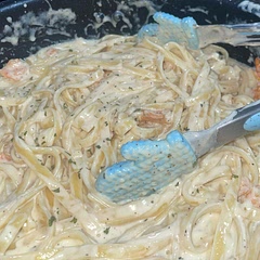 Creamy is right !😋 definitely recommend seasoning twice :)I also added shrimp!