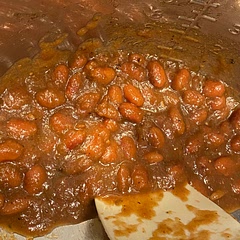 I used pinto beans bc ✨we use what we have✨ but this recipe is amazinggggg!! Wonderful flavor. I pressure cooked for an additional 15 mins bc although my beans soaked overnight they weren’t as soft as I like. 10/10 will make again