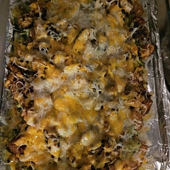 Super delicious! I cut the chicken into pieces and added the bacon into instead of a topper and added some mozzarella for a little color