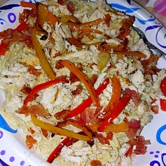 I added sliced bell peppers and didn't have enough sauce! Next time I'll double the recipe