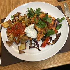 Added coriander and lime juice to aioli and on top of chicken made the Tom sauce with Tom ketchup and tons and chilli powder