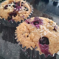 I used numerous substitutions, like I only used oats and not flour, and only baking powder so the texture is not like store-bought muffins, it's more hearty but I loved them, they taste very balanced and not overly sweet 