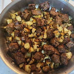 I added onions and garlic seasoning instead of garlic clovers to it and I do have to say this was amazing my kids loved it
