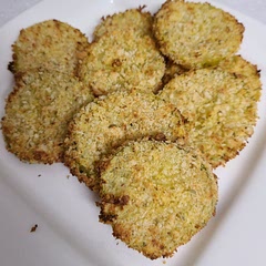 I had to use panko crumbs because that's all we had at home, but it still worked so well!! I had an unbelievable amount of breadcrumb mixture leftover though, so definitely pour in batches for coating. I saved the leftover breadcrumb mix so I can just make more.