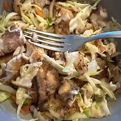 I didn’t have blackening seasoning, so used Jamaican Jerk (I had it on hand). Super quick and healthy dinner!