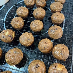 Used an egg cuz I was out of flax! 
My kids love them