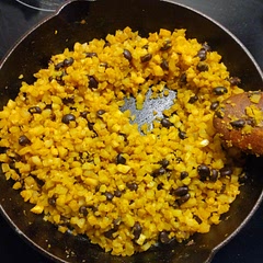 I added some black beans and will top with green onion