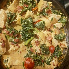 Didn't have bacon. Used bacon bites but over all, so good. 