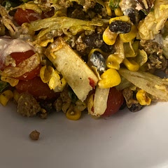 I feel like this is one of those recipes that there can be a million variations of. I used carb balance tortillas, in mine (just cook a little less time) but stayed on course otherwise. It was a really quick easy meal to finish off grocery shopping and errands day!