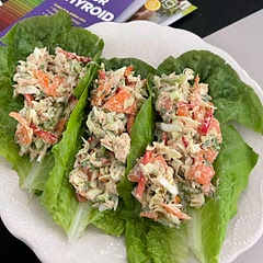 This was delicious! The dressing was perfect..salty and sweet but not too much of either. It was creamy but fresh and crispy.  I would definitely make this again!