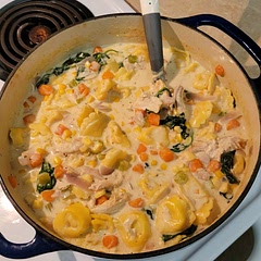 Very good, tasted like chicken noodle soup I would add more Italian seasoning to it and serve it with easy same day Foccocia bread! Super yummy! 