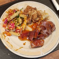 Kids loved it. Add side salad and duck breast to be different 

Zesty ltalian pasta salad, duck breast in l'orange sauce, kfc bowl. 