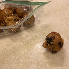 Super tasty! Rolled in balls.