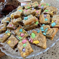 Family loved them! I doubled the recipe and added 6 more minutes to the cook time. I also used half peanut half regular m&ms.