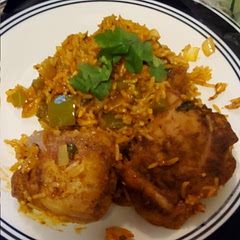 Delicious and worth the work. Very flavorful! Took about an hour after 30min of marinating the chicken. Marinated the chicken in double the spices