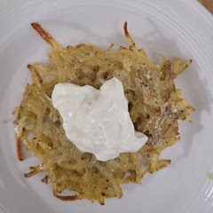 Turned out well. Basically tastes like hashbowns. Would be good for breakfast with an egg on it.