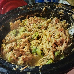 I added pesto for extra flavor,
It made tons of leftovers for the two of us.
Definitely will be making it again!