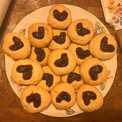 These were fantastic. Had to cook a bit longer and decreased the sugar a bit. I made heart-shaped presses instead of circles because I thought they looked cuter.
