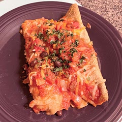 This is so good! I couldn’t find enchilada sauce at the store and was too lazy to make my own, so I just used salsa instead. It turned out great!