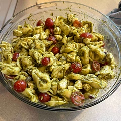 Gonna use less pesto and more tomatoes next time.