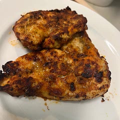 This was very delicious! I did turn the air fryer down to 385 after I added the garlic parm sauce. Will definitely be making again!