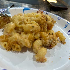 It’s pretty delicious, I just had to substitute the red Leicester for a pepper cheddar because I just couldn’t find it anywhere, I also added breadcrumbs on the top.