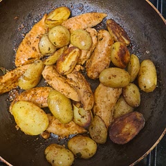 Tasted really nice but I put too much hot sauce in the marinade 