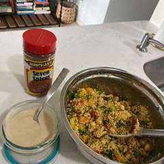 I liked this but it needed sprucing up. The cous cous filling is bland, so I added middle eastern seven spice and salt. Tahini on top also helps elevate this a lot. But a good base.